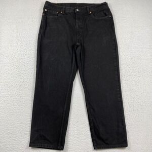 Levis 550 Relaxed Fit Jeans Mens 38x30 (Actual 38x28) Black Tapered Leg Denim